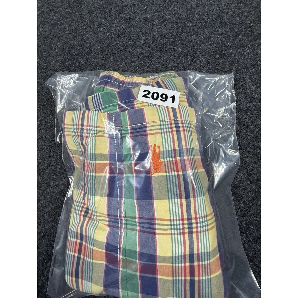 Polo‎ Ralph Lauren Plaid Swim Trunks Board Shorts Men Size Large Lined 4